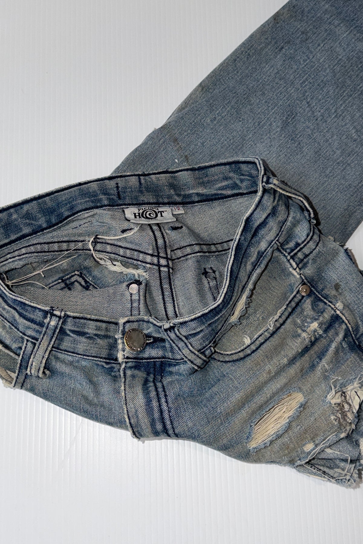 Piping Hot Distressed Denim Jeans - Sam's Jeans No. 1