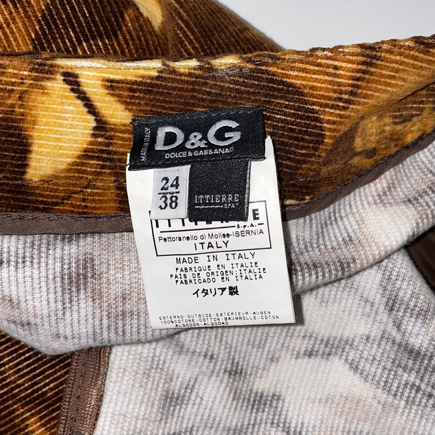 Dolce & Gabbana corduroy skirt