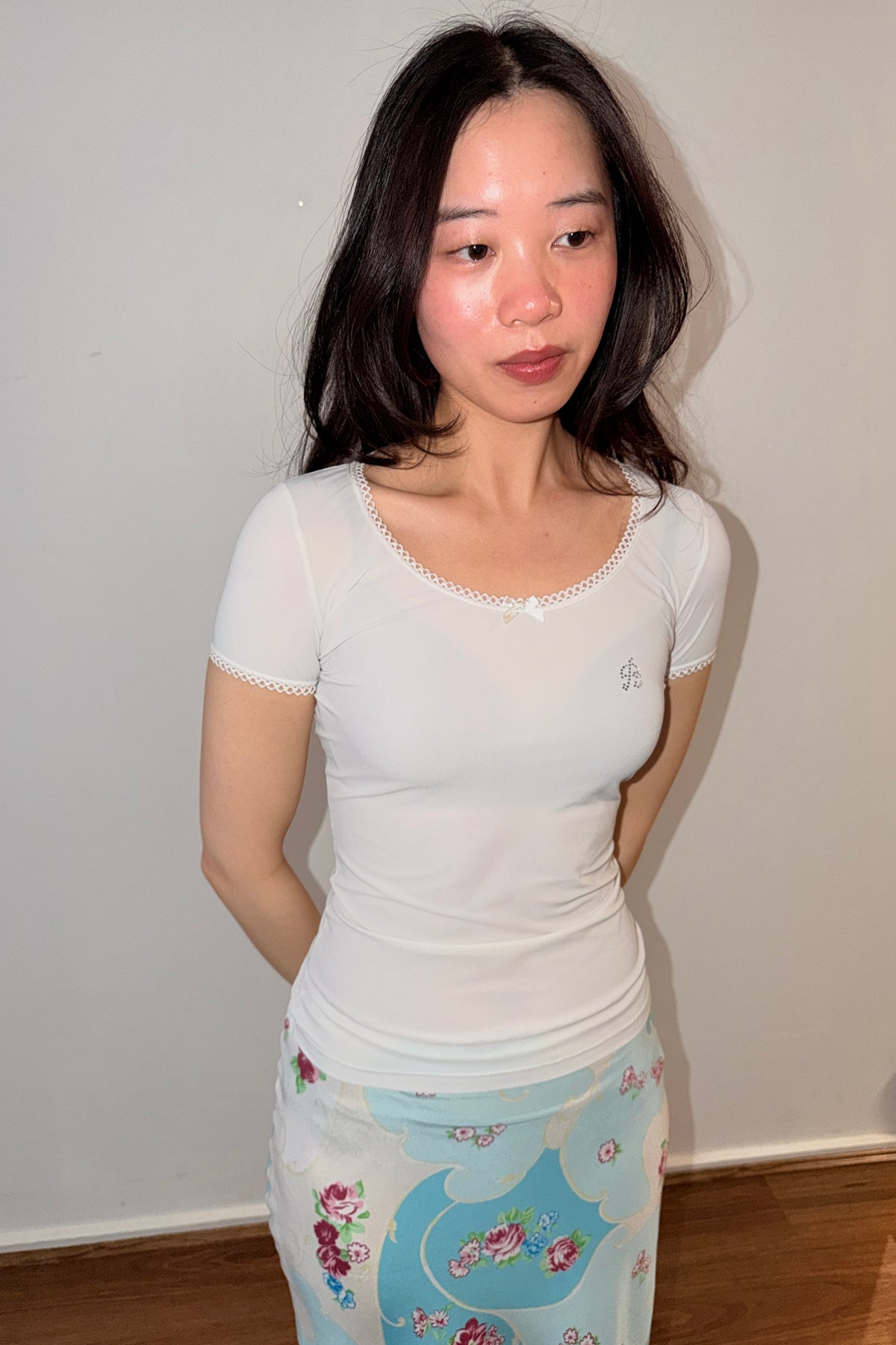 Blumarine Underwear Lace-Trim Top (S)