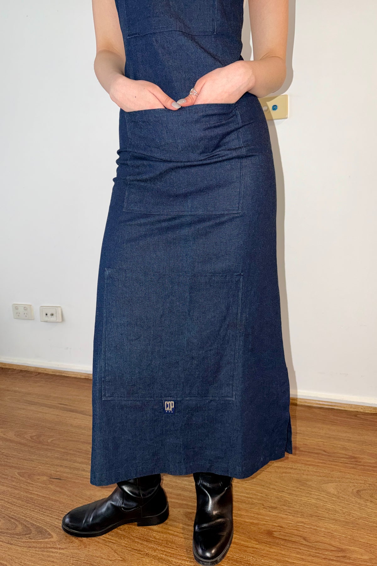 Cop Copine Denim Pinafore Dress (36)