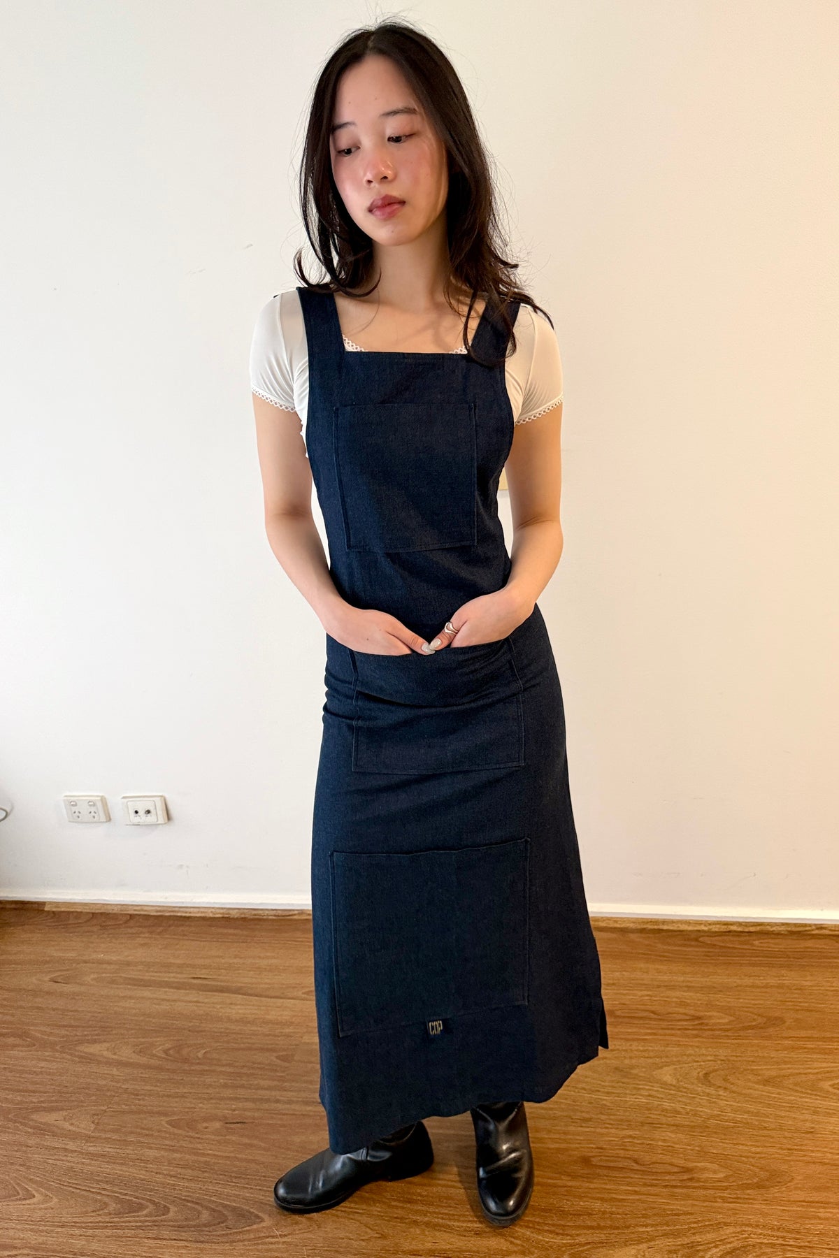 Cop Copine Denim Pinafore Dress (36)