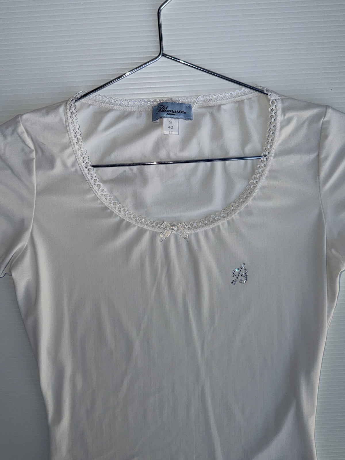 Blumarine Underwear Lace-Trim Top (S)