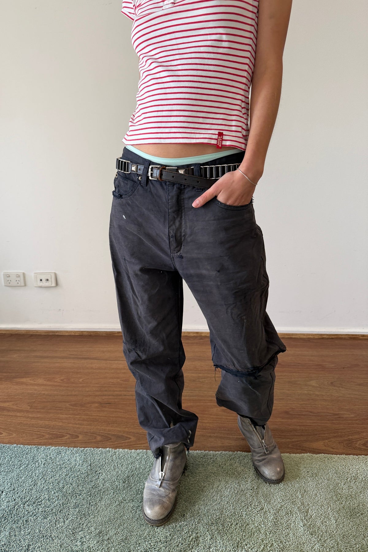Sam's Jeans No. 4 — Thomas Cook Black Distressed Straight Leg