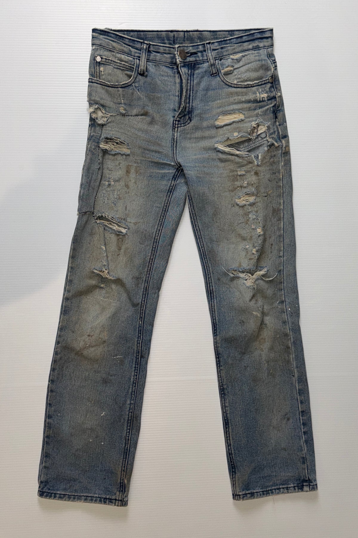Piping Hot Distressed Denim Jeans - Sam's Jeans No. 1