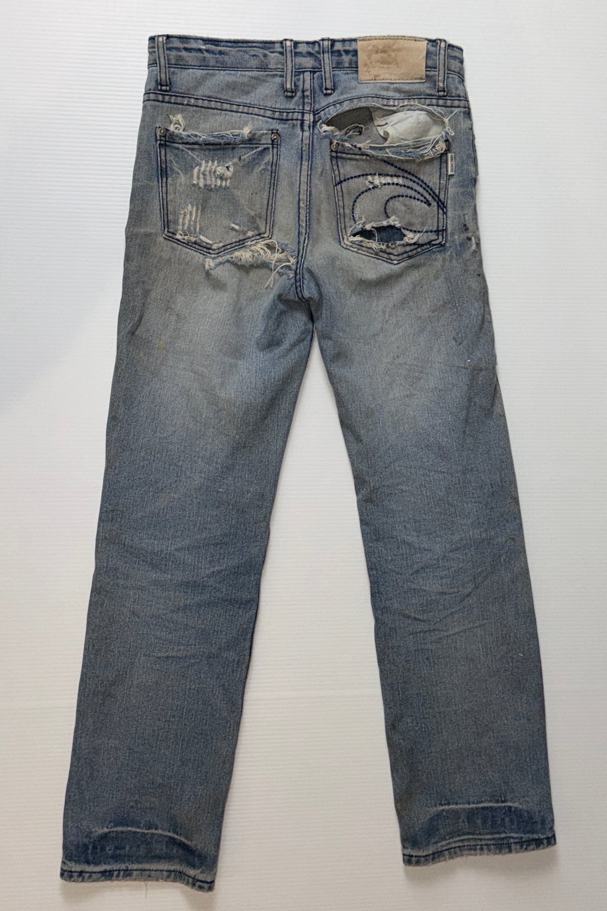 Piping Hot Distressed Denim Jeans - Sam's Jeans No. 1