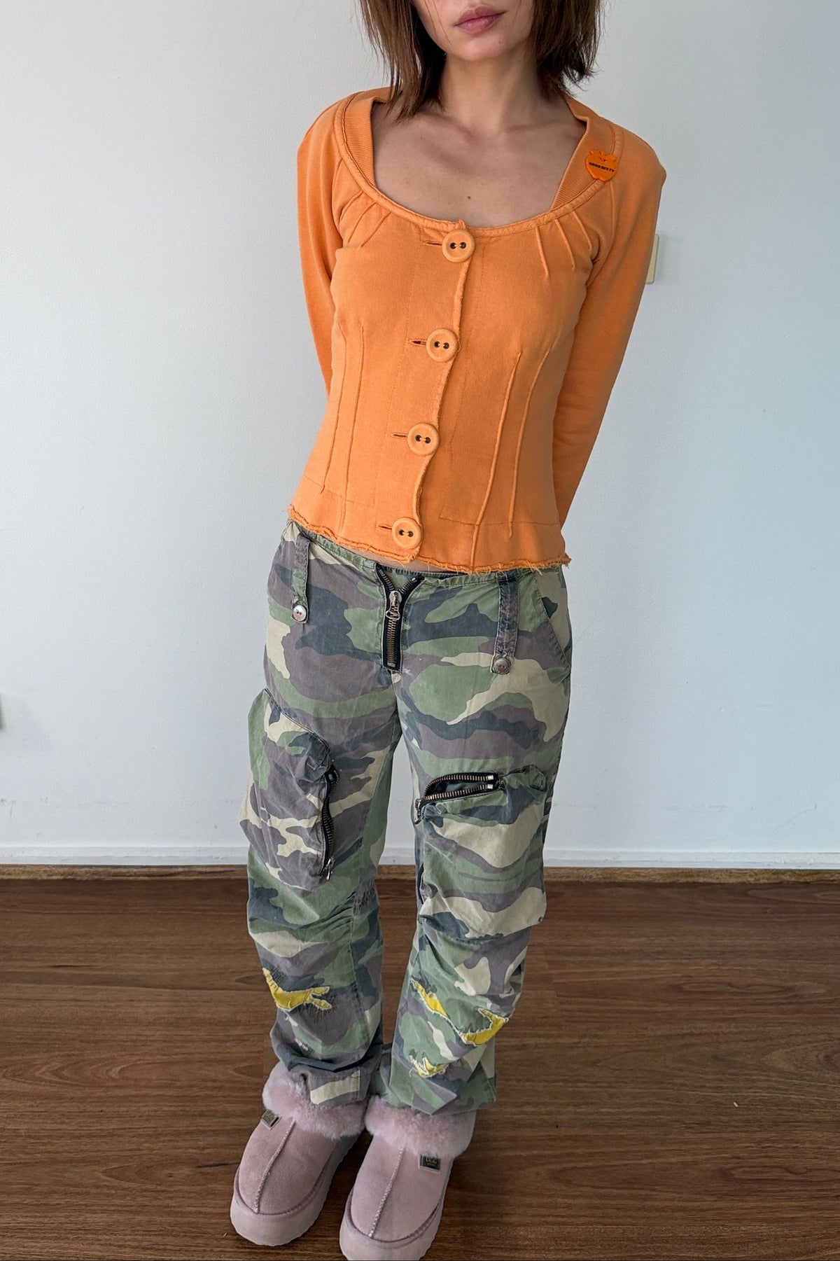 Miss Sixty Italy Button-Front Cardigan Top (XS)