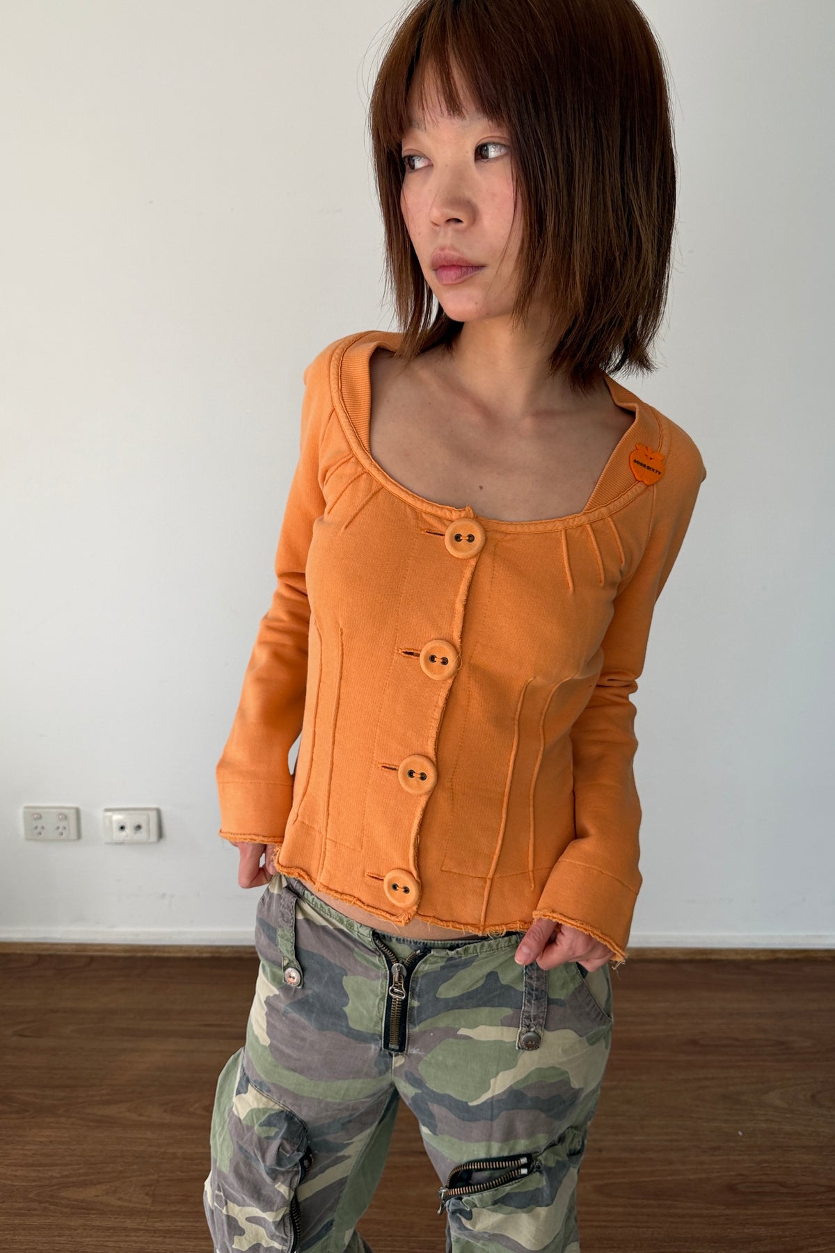 Miss Sixty Italy Button-Front Cardigan Top (XS)
