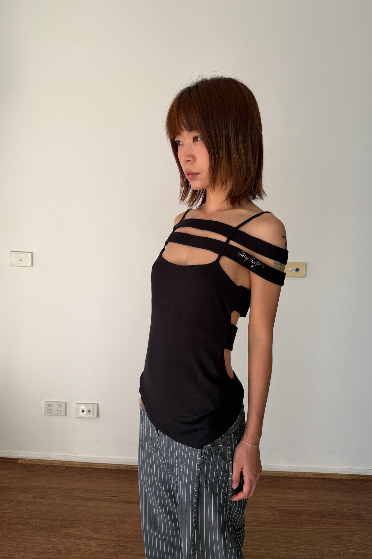 Miss Sixty Strappy Cutout Top (M)