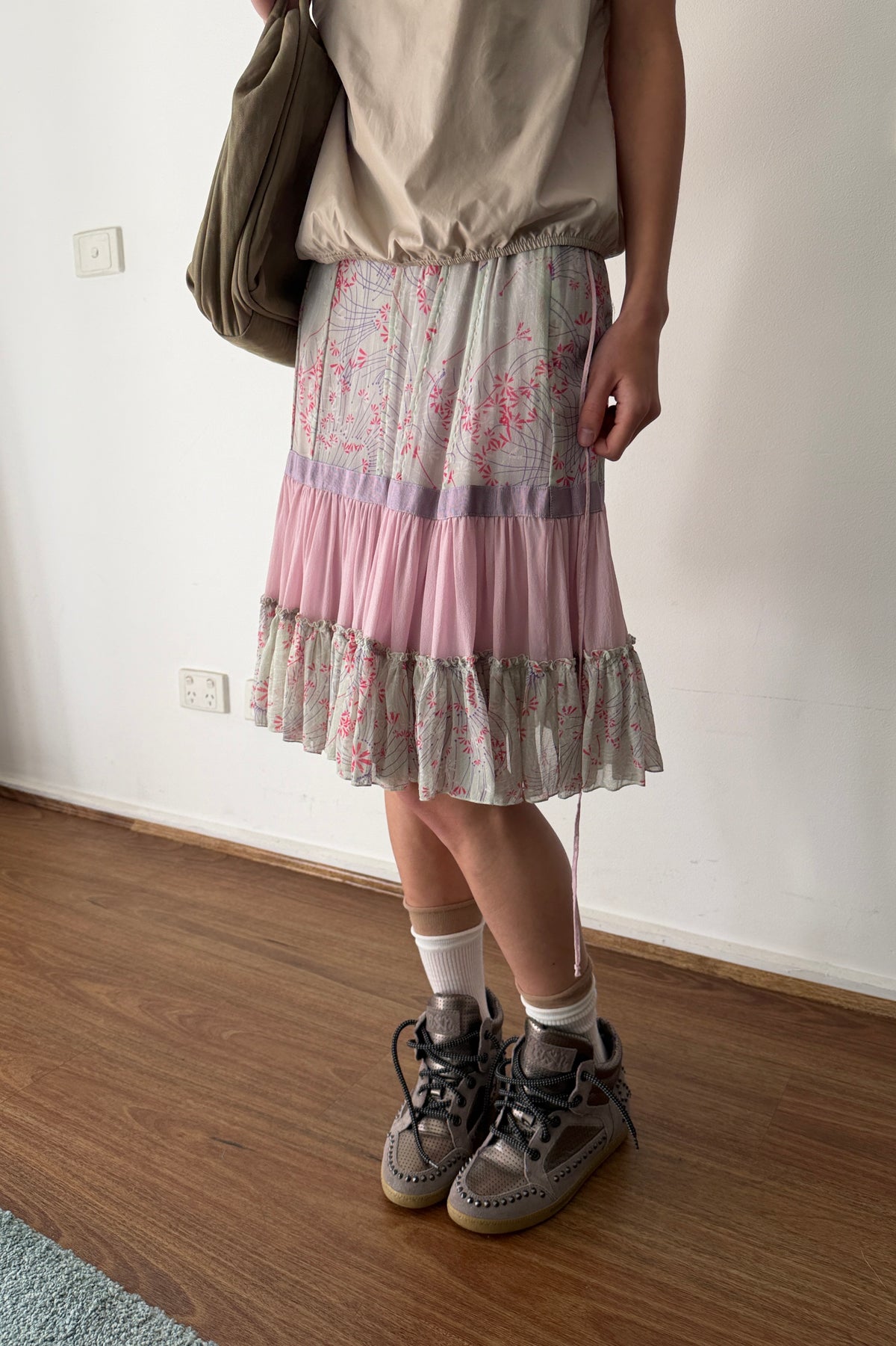 Sportmax Code Silk Skirt (UK 8)