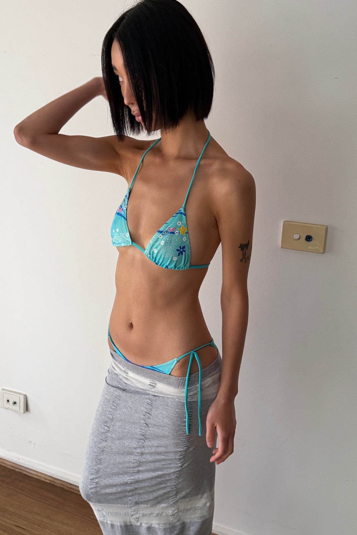 Floral Triangle Bikini (XS)